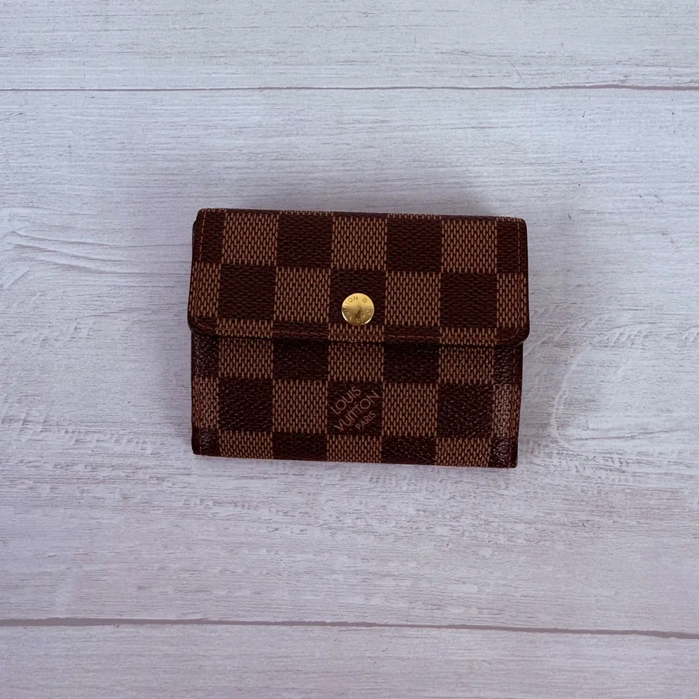 Louis Vuitton Ludlow Wallet Brown Damier Ebene Luxury Classic Coated Canvas